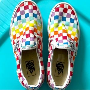 Kids Vans Checkerboard Slip-ons
